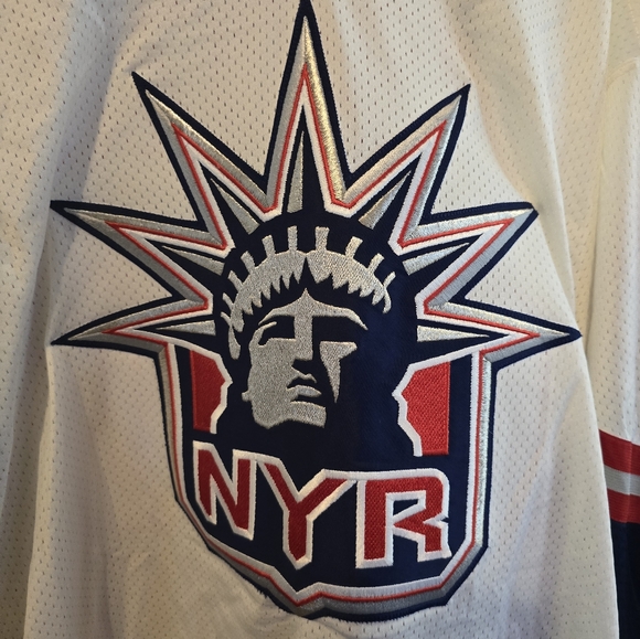 Rare Wayne Gretzky Authentic WHITE STATUE OF LIBERTY STARTER JERSEY SIZE 48-R - Picture 2 of 7